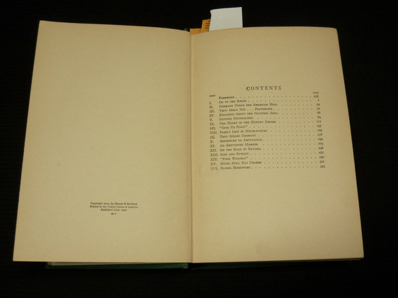 1920 VAGABONDING THROUGH CHANGING GERMANY HARDCOVER BOOK BY FRANCK - KD 7529