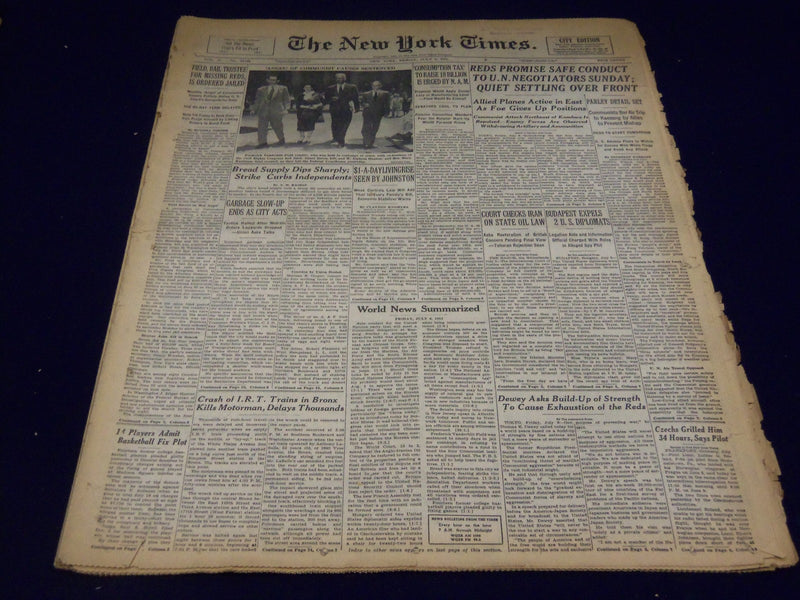 1951 JUL 6 NEW YORK TIMES FREDERICK VANDERBILT FIELD HELD IN CONTEMPT - NT 2027