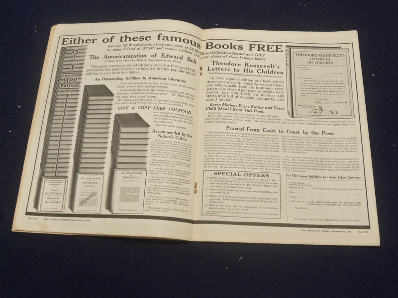 1923 DECEMBER 15 CHRISTIAN HERALD MAGAZINE-POUNDING SURF COAST OF MAINE- ST 6614