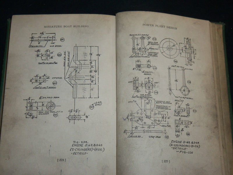 1928 MINIATURE BOAT BUILDING BOOK BY ALBERT C. LEITCH - NICE ILLUS. - KD 6635