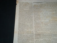 1841 AUGUST 25 THE MASSACHUSETTS SPY NEWSPAPER - TYLER VETOES BANK BILL- NP 4175