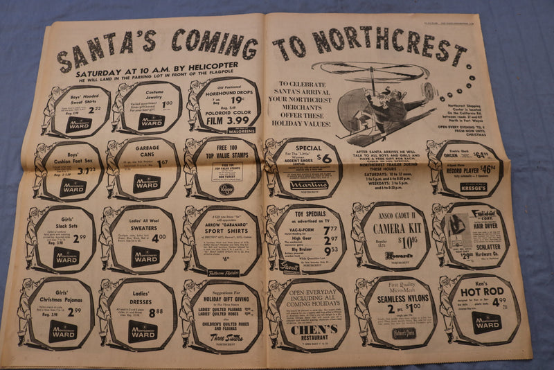 1963 NOV 22 THE NEWS-SENTINEL - ASSASSIN'S BULLET CUTS DOWN PRESIDENT- NP 8547