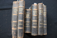 1876-1907 PARK COLLEGE RECORD WEEKLY RECORD HARDCOVER BOOKS - 6 VOLUMES -KD 9575