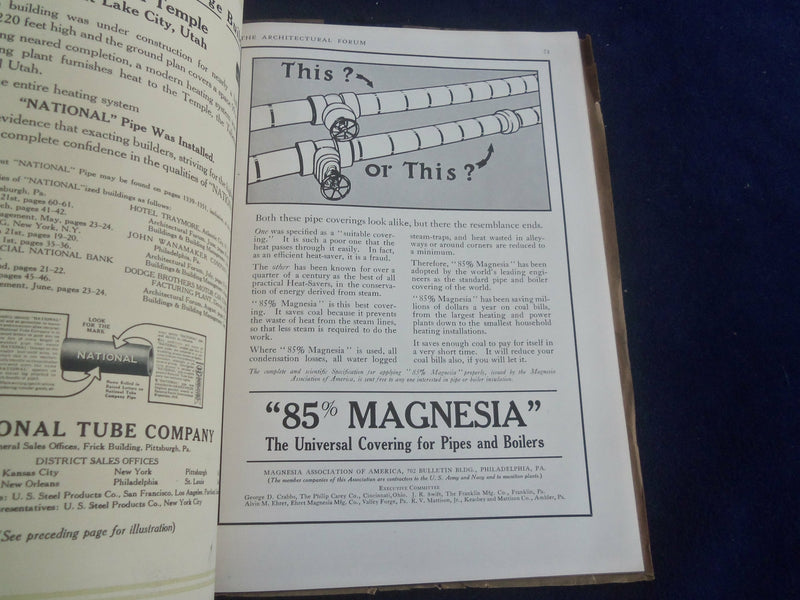 1917 SEPTEMBER THE ARCHITECTURAL FORUM MAGAZINE - PHOTOS, STORIES & ADS- ST 7298