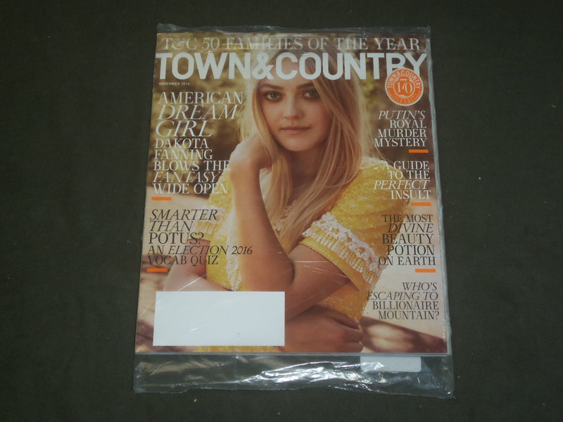 2016 NOVEMBER TOWN & COUNTRY AND T&C TRAVEL MAGAZINES - DAKOTA FANNING - B 2406