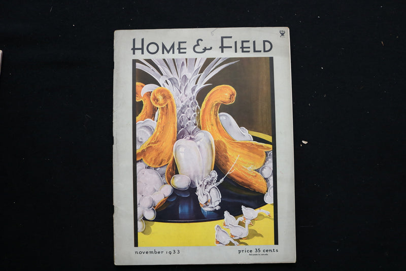 1933 NOV HOME & FIELD MAGAZINE - TABLE PAINTING BY LEON CARROLL COVER - E 11117