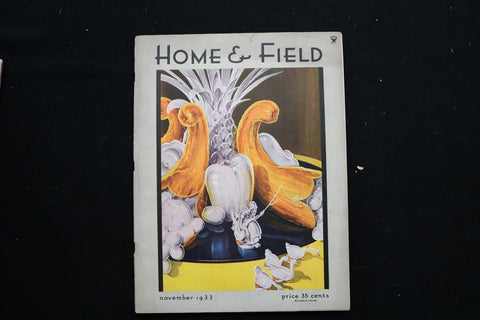 1933 NOV HOME & FIELD MAGAZINE - TABLE PAINTING BY LEON CARROLL COVER - E 11117