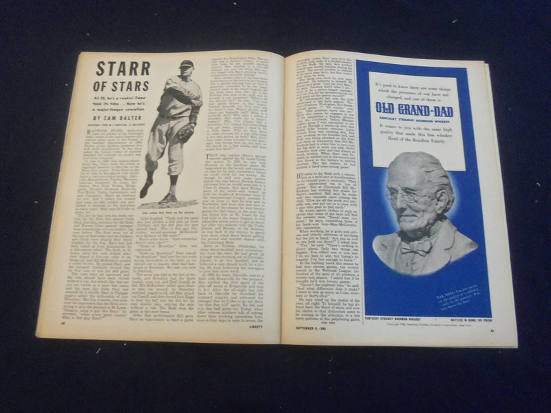 1942 SEPTEMBER 5 LIBERTY MAGAZINE - HENRY FORD TALKS ABOUT WAR/FUTURE - B 4197T