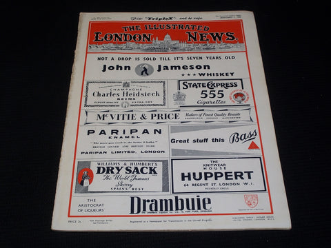 1955 JANUARY 1 ILLUSTRATED LONDON NEWS MAGAZINE NICE COVERS & ADS - E 4270