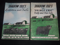 1951-1952 SHADOW ISLE'S ALL PRINCE ERIC CALF & COWSALE CATALOG LOT OF 2 - J 9239