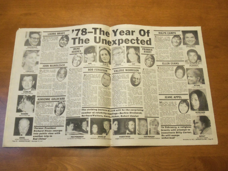 1977 NOV 15 MIDNIGHT GLOBE NEWSPAPER -ELVIS PLANNED TO WED GINGER ALDEN- NP 4736