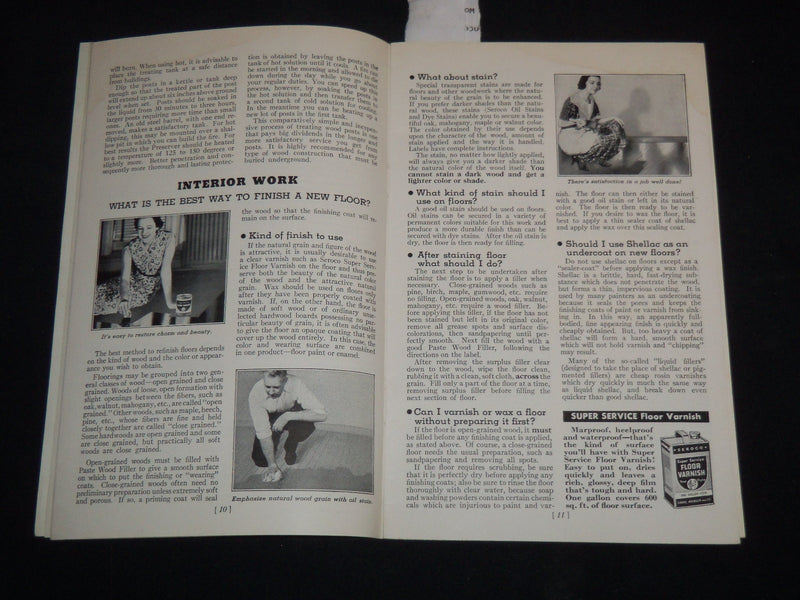 1938 SEARS ROEBUCK & CO. HOW TO PAINT REFERENCE GUIDE - J 9122