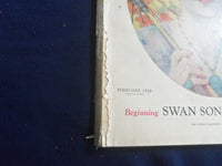 1928 FEBRUARY LADIES' HOME JOURNAL MAGAZINE - SWAN SONG - SP 6482W