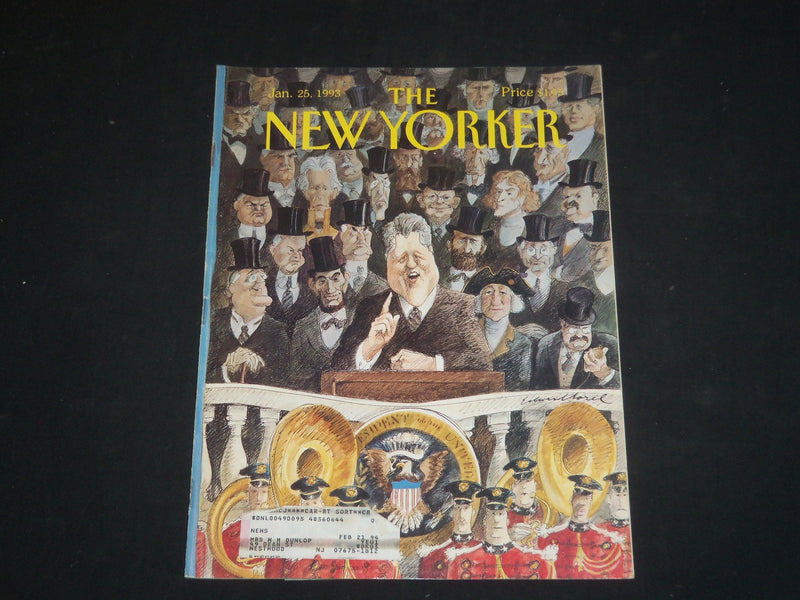 1993 JANUARY 25 THE NEW YORKER MAGAZINE - ILLUSTRATED COVER - NY 1569