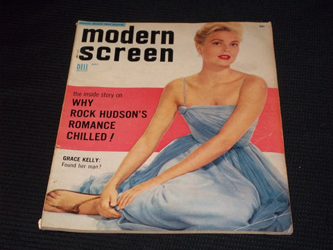 1954 DECEMBER MODERN SCREEN MAGAZINE - GRACE KELLY FRONT COVER - E 14549