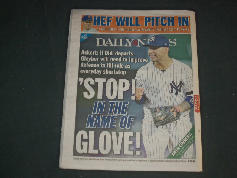 2019 NOVEMBER 27 NEW YORK DAILY NEWS NEWSPAPER - NYCHA SEWAGE NIGHTMARE