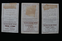 1944-1945 PRINCE OF WALES THEATRE CARDIFF PROGRAMME - LOT OF 3 - K 2797