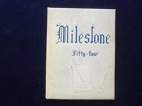 1954 THE MILESTONE MILES CONSOLIDATED SCHOOL YEARBOOK - MILES, IOWA - YB 3053