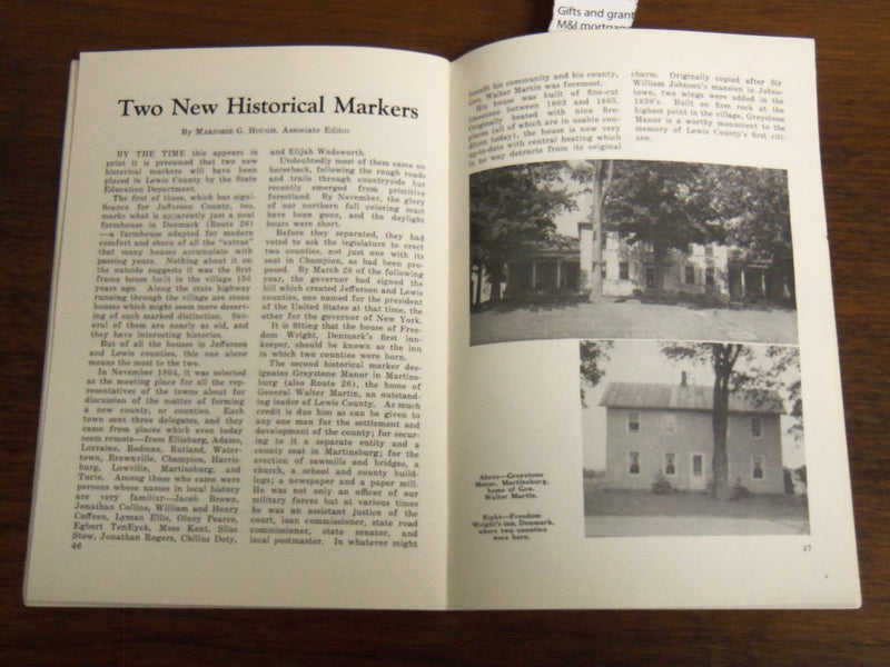 1883 FALL NORTH COUNTRY LIFE DIGEST MAGAZINE -NEW YORK - HAL SCHUMACHER - K 1271