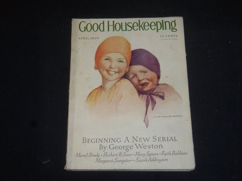 1929 APRIL GOOD HOUSEKEEPING MAGAZINE - JESSIE WILCOX SMITH COVER - SP 6719