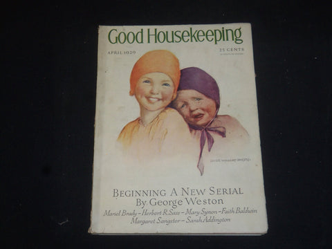 1929 APRIL GOOD HOUSEKEEPING MAGAZINE - JESSIE WILCOX SMITH COVER - SP 6719