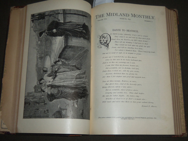 1897 JAN-JUNE THE MIDLAND MONTHLY ILLUSTRATED BOUND VOLUME NO. 17 - KD 4403
