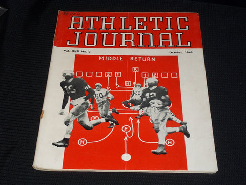 1949 OCTOBER ATHLETIC JOURNAL MAGAZINE - MIDDLE RETURN COVER - E 5831
