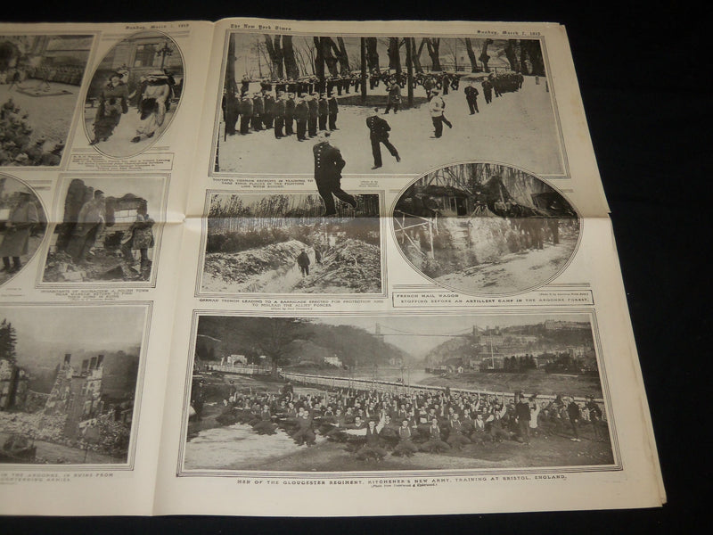 1915 MARCH 7 NEW YORK TIMES PICTURE SECTION - BLUECHER SINKING - NP 5474