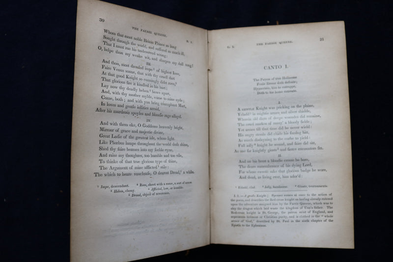 1839 THE POETICAL WORKS OF EDMUND SPENSER HARDCOVER BOOKS - 5 VOLUMES - KD 9450