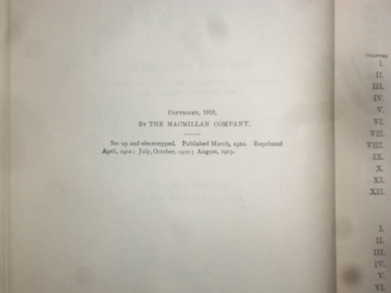 1910 A MODERN CHRONICLE HARDCOVER BOOK BY WINSTON CHURCHILL - KD 9061