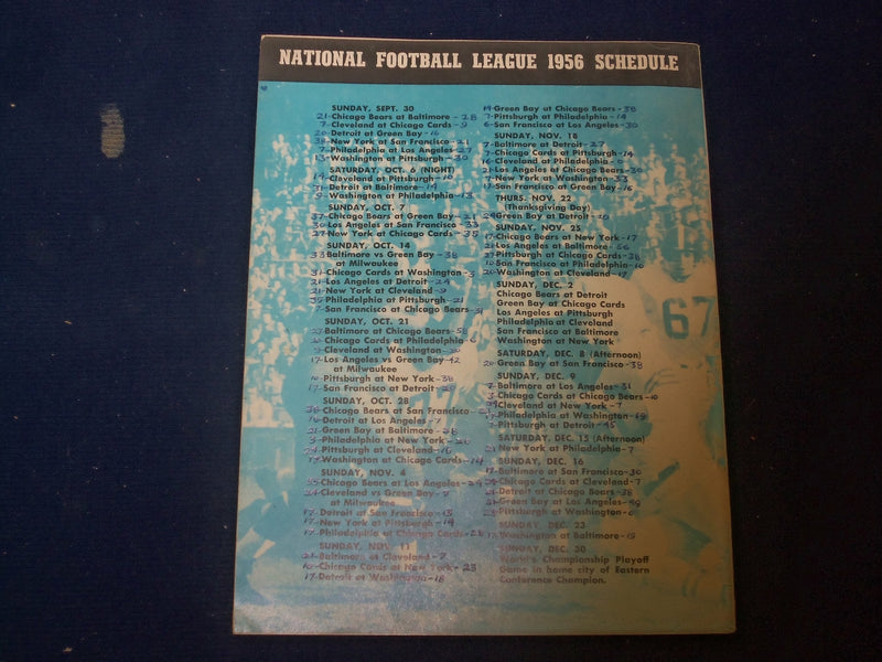 1956 PRO FOOTBALL MAGAZINE - B 6527