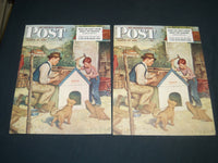 1951 MARCH 21 THE SATURDAY EVENING POST ADVERTISING BOARD LOT OF 4 - J 5400