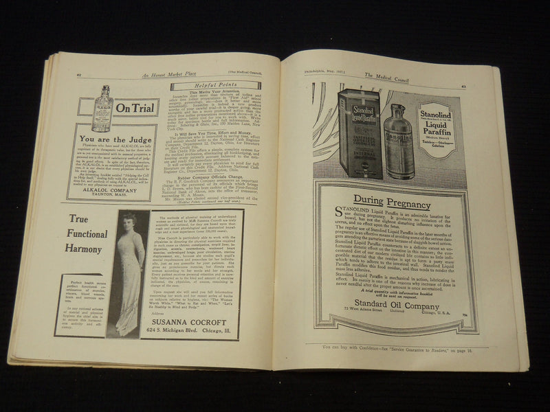 1917 THE MEDICAL COUNCIL MAGAZINE LOT OF 3 ISSUES - PHILADELPHIA - K 2113