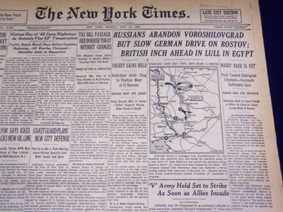 1942 JULY 20 NEW YORK TIMES - BRITISH INCH AHEAD IN LULL IN EGYPT - NT 1582