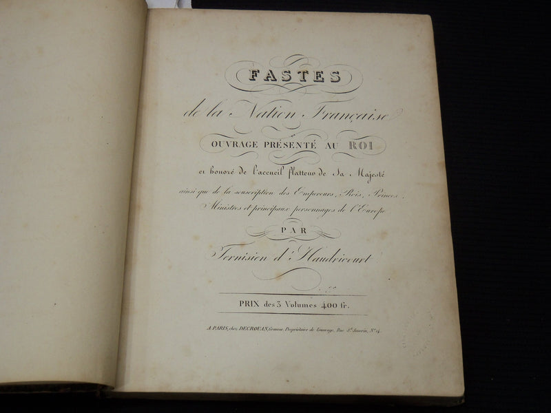 1800'S FASTES DE LA NATION FRANCAISE VOLUME SET OF 3 - D'HAUDRICOURT - Z 188