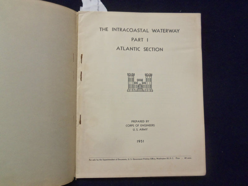 1951 THE INTRACOASTAL WATERWAY - PART I, ATLANTIC SECTION - J 8419