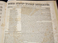 1830-1831 NEW YORK MIRROR AND LADIES GAZETTE BOUND VOLUME NO. 8 - KD 4675I