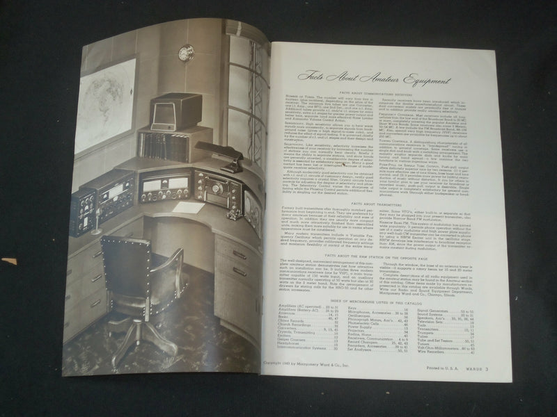 1949-1950 MONTGOMERY WARD ELECTRONIC EQUIPMENT CATALOG - J 6370