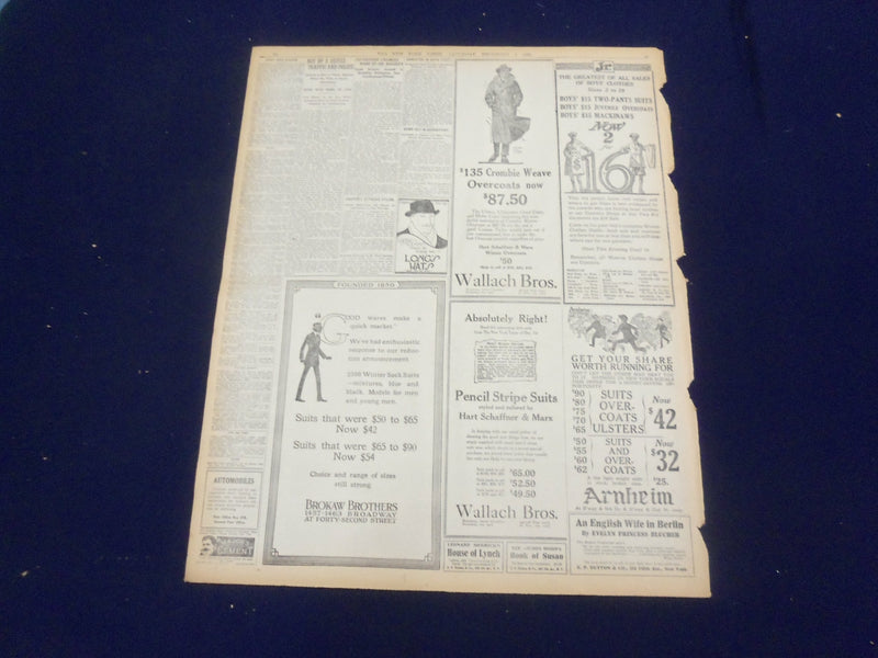 1920 DECEMBER 4 NEW YORK TIMES - MACSWINEY WIDOW HELD AT QUARANTINE - NT 8474