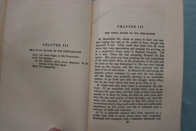 1949 THE LIFE OF JESUS CHRIS HARDCOVER BOOK BY JAMES STALKER, D.D. - KD 9643