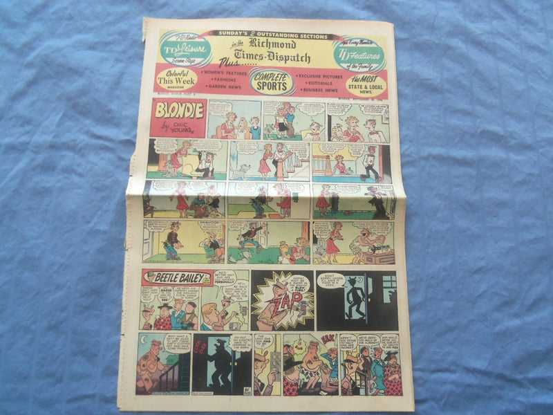 1954 SEP 26 RICHMOND TIMES-DISPATCH NEWSPAPER - SUNDAY COLOR COMICS - NP 8426