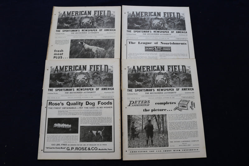 1932 THE AMERICAN FIELD SPORTSMAN'S NEWSPAPER OF AMERICA - LOT OF 28 - NP 8861