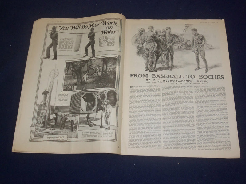 1918 AUGUST 31 COLLIER'S MAGAZINE - THE BIRD OF SERBIA BY JULIAN STREET- ST 6742