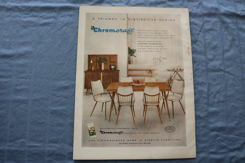 1958 AUGUST HOUSE & GARDEN MAGAZINE - 12 NEW IDEA KITCHENS - E 9308