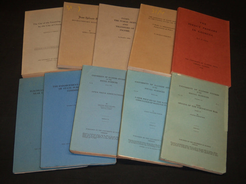 1927-1952 UNIVERSITY OF ILLINOIS REPORTS LOT OF 12 - SOFTCOVER - WR 20
