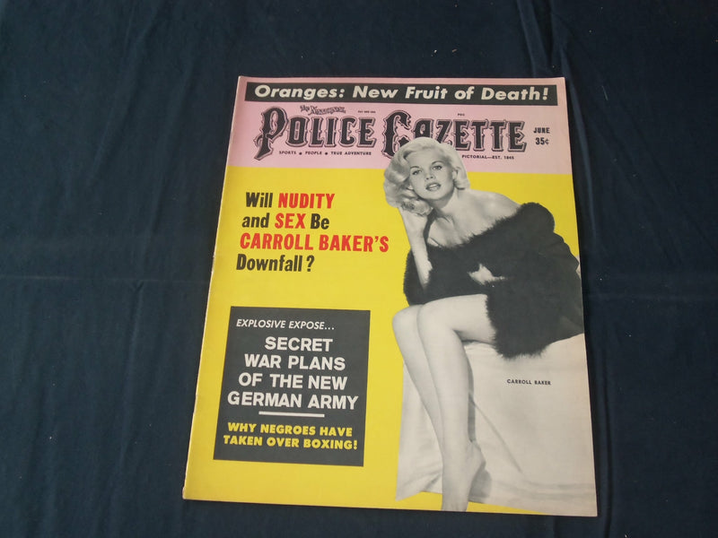 1965 JUNE THE NATIONAL POLICE GAZETTE MAGAZINE - CARROLL BAKER - B 5727