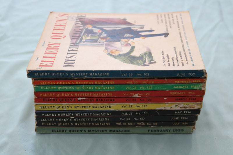 1952-1959 ELLERY QUEEN'S MYSTERY MAGAZINE - LOT OF 10 - O 3943