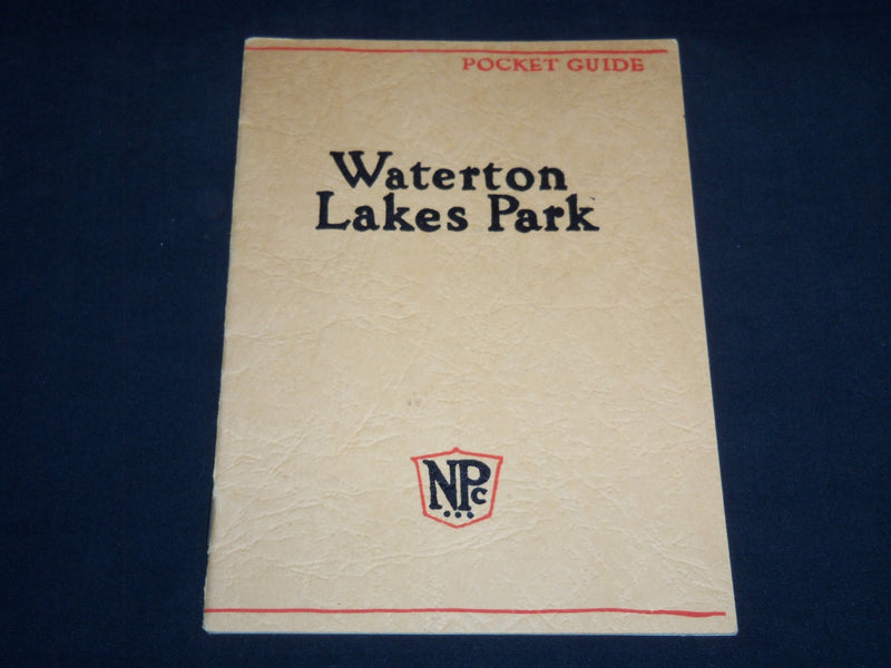 1930 WATERTON LAKES PARK POCKET GUIDE BOOK - NICE PHOTOS - J 8529