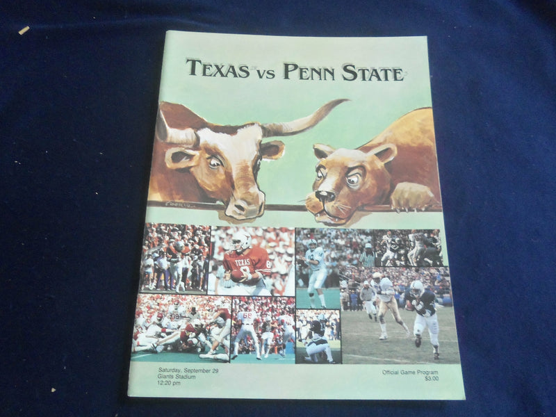 1984 SEP 29PENN STATE UNIV VS UNIVERSITY OF TEXAS FOOTBALL PROGRAM - ST 5882T
