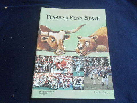 1984 SEP 29PENN STATE UNIV VS UNIVERSITY OF TEXAS FOOTBALL PROGRAM - ST 5882T